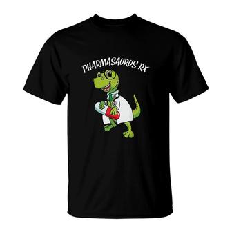 Pharm Tech Pharmasaurus Rx Apothecary Caregiver Gift T-Shirt | Mazezy DE