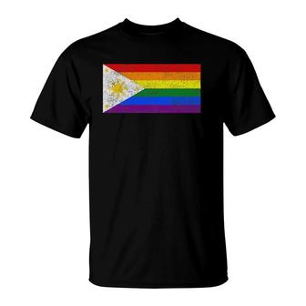 Philippines Lgbtq Gay Pride National Flag Filipino T-Shirt | Mazezy