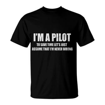 Pilot Aviation Flight School Airplane T-Shirt | Mazezy