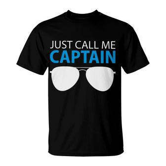 Pilot Just Call Me Captain T-Shirt | Mazezy