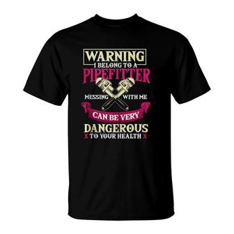 Pipefitter Gifts Funny Plumber Plumbing Pipefitter Wife T-Shirt | Mazezy