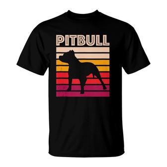 Pitbull Lover Retro Dog Mom Dad Gift Vintage Pitbull Owner T-Shirt | Mazezy UK