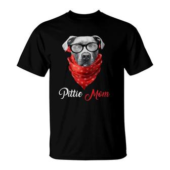 Pittie Mom Design For Pitbull Dog Lovers Mother's Day T-Shirt | Mazezy