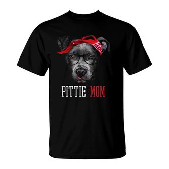 Pittie Mom Pitbull Dog Lovers Mothers Day Gift Women T-Shirt | Mazezy