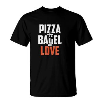 Pizza Bagel Funny Bagel T-Shirt | Mazezy