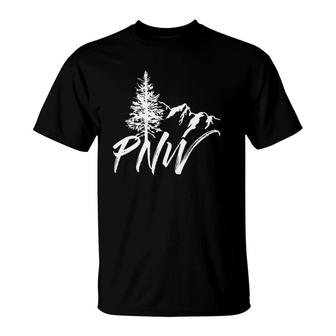 Pnw Pacific Northwest Mountain T-Shirt | Mazezy