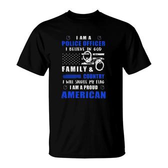 Police I Am A Police Officer T-Shirt | Mazezy