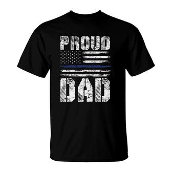 Police Officer Father's Day Gift Us Pride Police T-Shirt | Mazezy