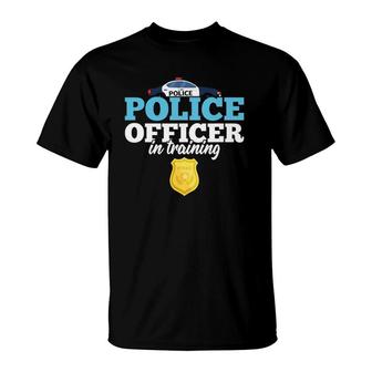 Police Officer In Training Funny Kid Cop Policeman T-Shirt | Mazezy