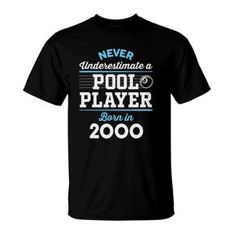 Pool & Billiard Player Gift 21 Years Old 2000 21St Birthday T-Shirt | Mazezy