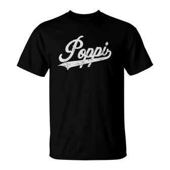 Poppi Retro Style Father's Day Gift For Funny Poppi Grandpa T-Shirt | Mazezy