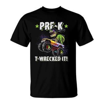 Pre-Kwrecked It Dinosaur Monster Truck Graduation Gift T-Shirt | Mazezy
