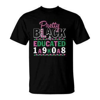 Pretty Black And Educated J15 Founder's Day Aka Women T-Shirt | Mazezy