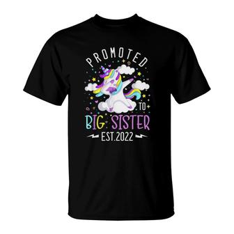 Promoted To Big Sister 2022 Cute Unicorn Family Party T-Shirt | Mazezy