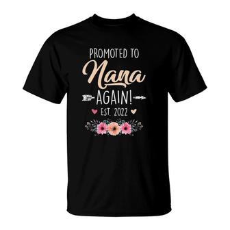 Promoted To Nana Again 2022 Mother's Day T-Shirt | Mazezy