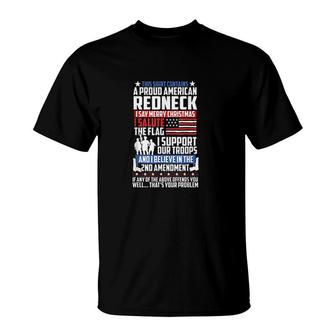 A Proud American Redneck Support T-shirt - Thegiftio UK
