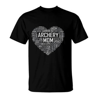 Proud Archery Mom Heart Gift T-Shirt | Mazezy AU