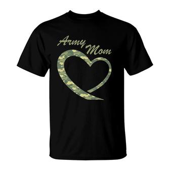 Proud Army Mom Gift Military Mother Camouflage Apparel T-Shirt | Mazezy