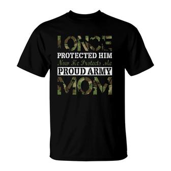 Proud Army Mom Military Soldier Mama Cute Mother's Day T-Shirt | Mazezy