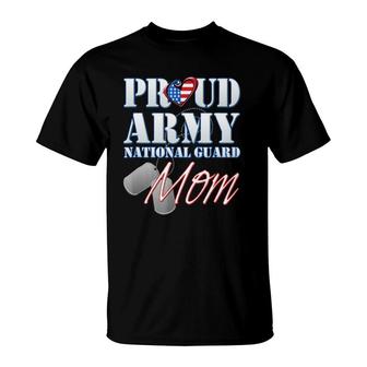 Proud Army National Guard Mom Usa Hear Mothers Day T-Shirt | Mazezy