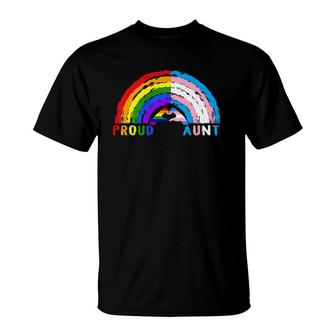 Proud Aunt Lgbt And Transgender Lgbtq Gay Pride Month Premium T-Shirt | Mazezy UK
