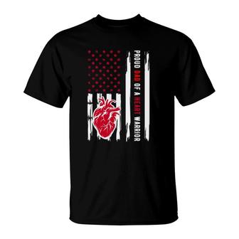 Proud Dad Of A Heart Warrior Chd Awareness T-Shirt | Mazezy