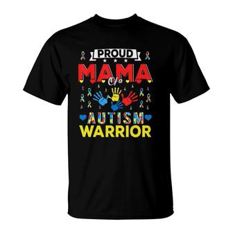 Proud Mama Of A Autism Warrior Autism Awareness Gifts T-Shirt | Mazezy