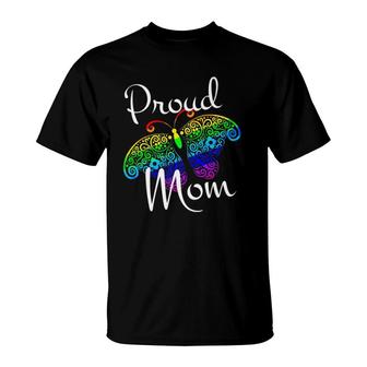 Proud Mom Mother's Day All Occasions Lgbt Pride Gift T-Shirt | Mazezy