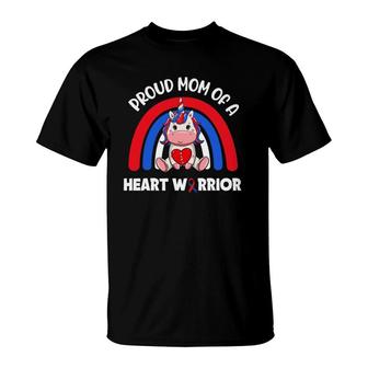 Proud Mom Of A Heart Warrior Chd Awareness Week Clothing T-Shirt | Mazezy