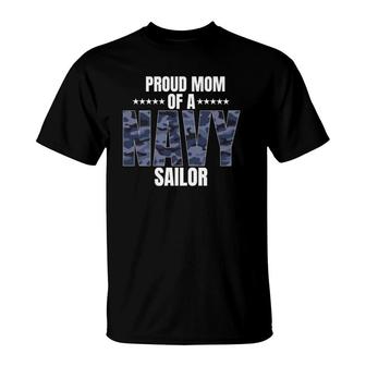 Proud Mom Of A Navy Sailor Veterans Day T-Shirt | Mazezy DE