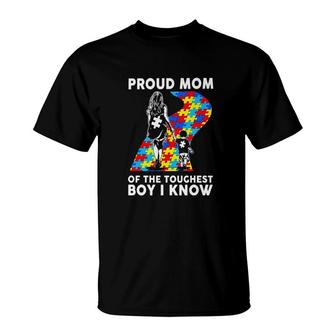 Proud Mom Of A Toughest Boy I Know T-Shirt | Mazezy
