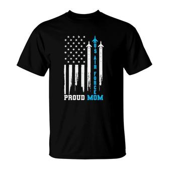 Proud Us Air Force Mom Rocket America Flag Mother's Day Gift T-Shirt | Mazezy