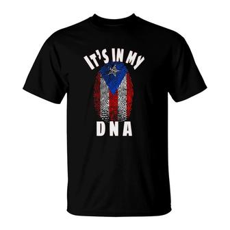 Puerto Rican Girl It's In My Dna Puerto Rico Rican Flag T-Shirt | Mazezy
