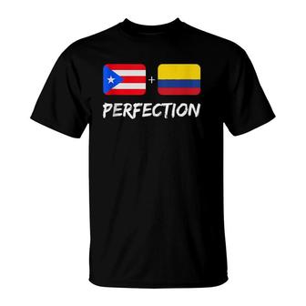 Puerto Rican Plus Colombian Perfection Heritage T-Shirt | Mazezy DE