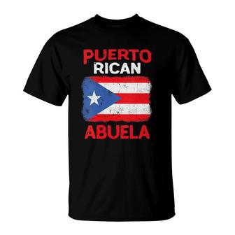 Puerto Rico Ladies Abuela Grandma Flag Mothers Day T-Shirt | Mazezy