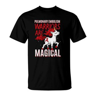 Pulmonary Embolism Awareness Warrior Pe Unicorn Lover T-Shirt | Mazezy