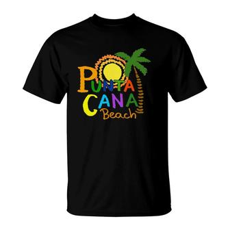 Punta Cana Beach Sun Palm Tree T-Shirt | Mazezy