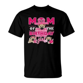 Puppy Adoption Theme Mom Of Birthday Girl T-Shirt | Mazezy