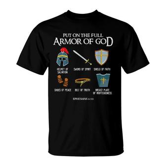 Put On The Full Armor Of God Christlicher Bibelvers Epheser T-Shirt | Mazezy
