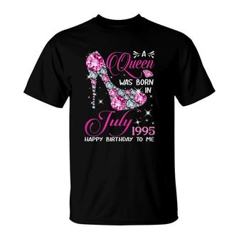 Queens Are Born In July 1995 Queens 26Th Birthday For Girl T-Shirt | Mazezy