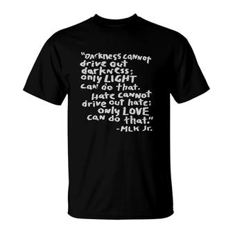 Quote Love Defeats Hate T-Shirt | Mazezy