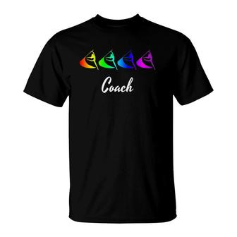 Rainbow Color Guard Coach Flag Graphic T-Shirt | Mazezy DE