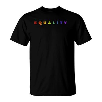 Rainbow Equality Subtle Pride Month Lgbt Gay Rights Flag T-Shirt | Mazezy AU
