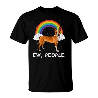 Rainbow Portuguese Podengo Pequeno Ew People Unicorn Dog T-Shirt | Mazezy UK