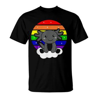Rainbow Sweet Axolotl For Dark Axolotl T-Shirt | Mazezy