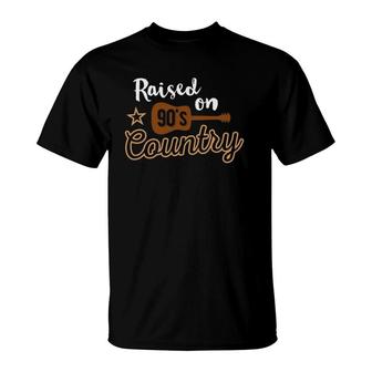 Raised On 90'S Country Music Vintage Funny Retro T-Shirt | Mazezy