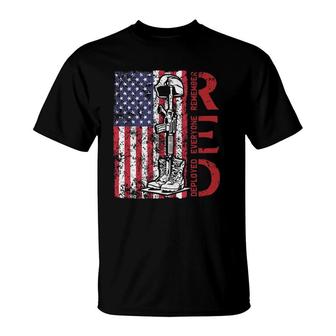 Red Friday Military Remember Everyone Deployed Us Army Retro T-Shirt | Mazezy