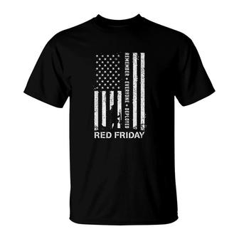 Red Friday Remember Everyone Deployed T-Shirt | Mazezy