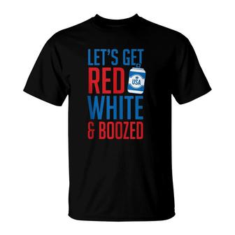 Red White And Boozed 4Th Of July Drinking T-Shirt | Mazezy CA
