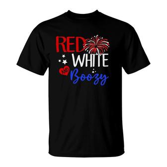 Red White & Boozy 4Th Of July Usa Jesus Patriotic American T-Shirt | Mazezy